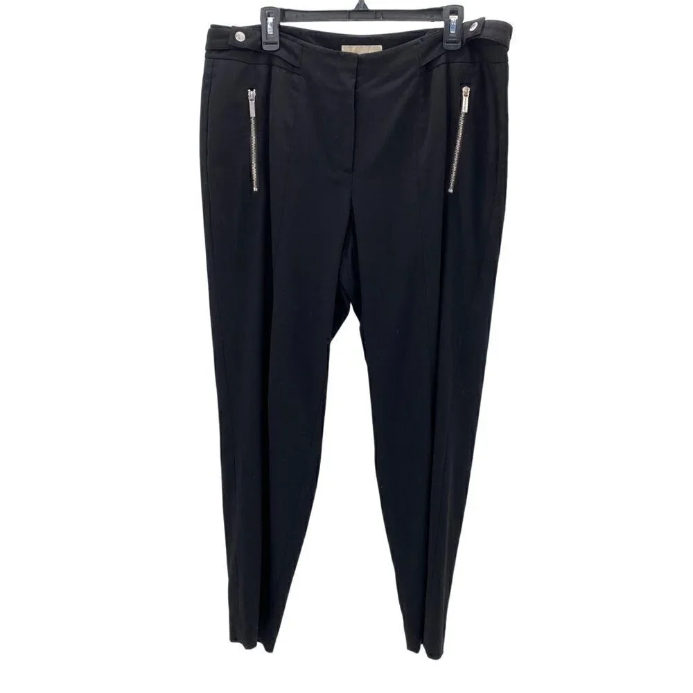 Michael Kors Black Pants Front Zipper Pockets Women’s Size 14W